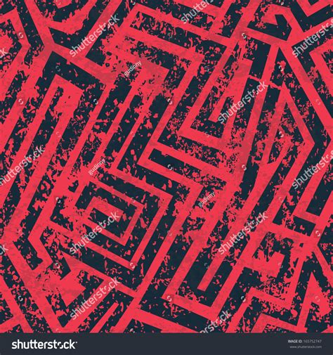 Red Industrial Maze Seamless Pattern Grunge Stock Vector Royalty Free 165752747 Shutterstock