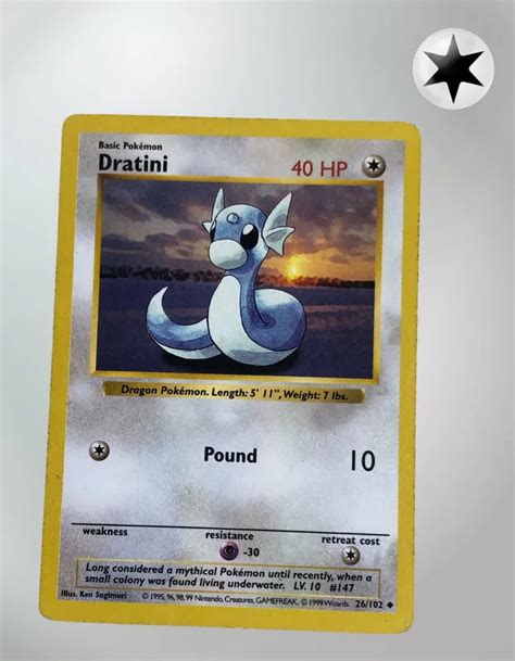 Dratini Base Set Shadowless 26 102 TCG Coleccionistas