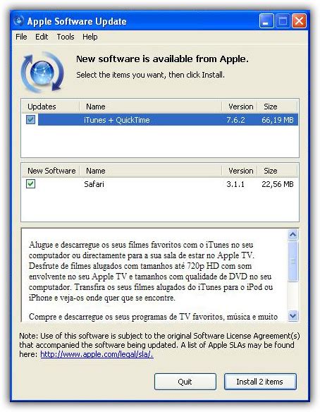 Apple Atualiza O Aplicativo Software Update Para Windows MacMagazine