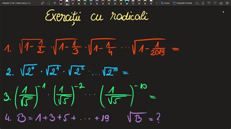 Exercitii Cu Radicali Clasa A 7 A Exercitii Formule Teorie Operatii Cu