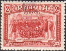 Papua 1934 50th Anniversary Of Declaration Of British Protectorate