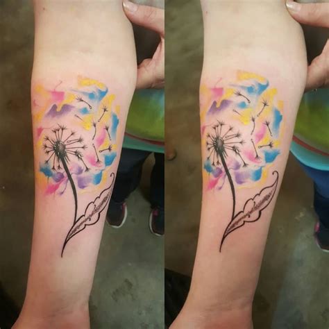 Watercolor Dandelion Tattoo Dandelion Tattoo Watercolor Dandelion
