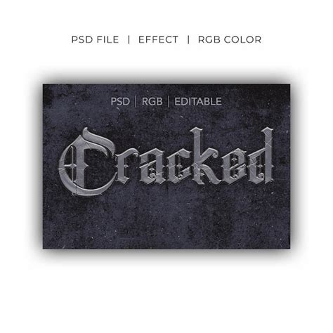 Premium Psd Cracked Text Effect