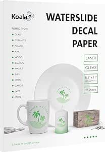 Amazon Koala Waterslide Decal Paper For Laser Printer Clear