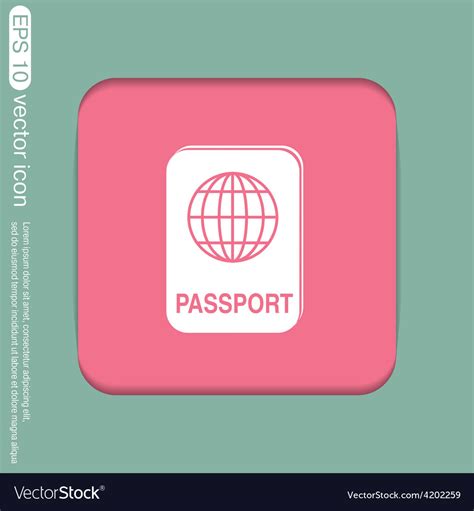 International Passport Symbol Of Travel Icon Vector Image