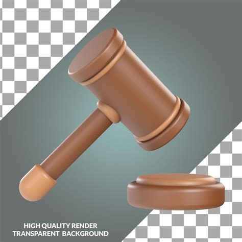 Premium PSD Illustration Of An Auction Hammer In 3d Style