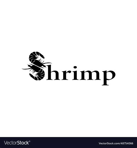 Shrimp Logo Royalty Free Vector Image Vectorstock