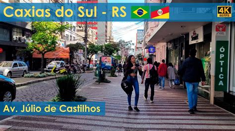 Caxias do Sul RS Av Júlio de Castilhos Agosto 2023 4K YouTube