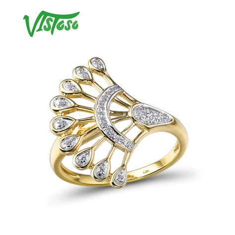 Engagement Rings Jewelry Gold Rings Women Pure K Diamond