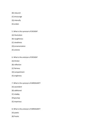 Gmat Vocabulary List Pdf