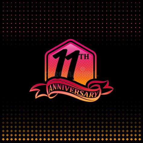 Eleven Years Anniversary Celebration Logotype 11th Anniversary Logo