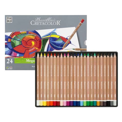 Cretacolor Megacolor Pencil Tin Set Of 24 Assorted Colors Jerry S