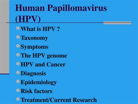 Ppt Human Papillomavirus Hpv Powerpoint Presentation Free Download Id9457092