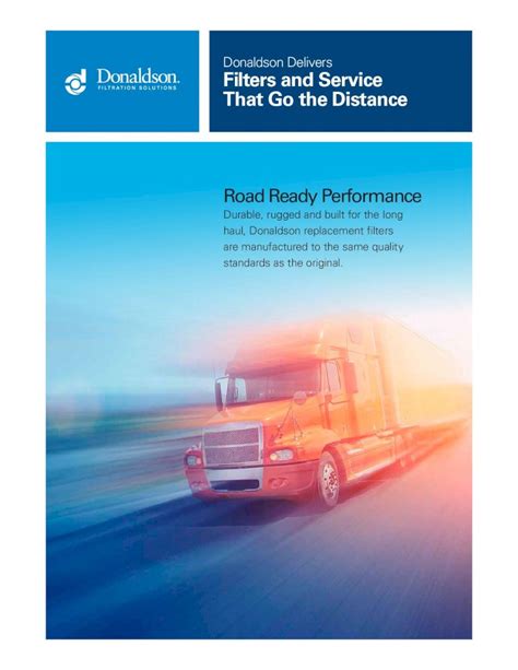 Pdf Donaldson Delivers Filters And Service That Go The Distance