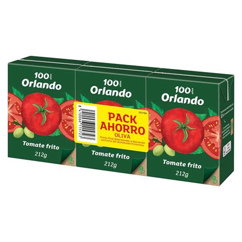 Tomate Frito Con Aceite De Oliva Virgen Extra Orlando Sin Gluten Pack