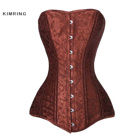 2021 Kimring Plus Size Sexy Long Torso Overbust Corset Double Steel