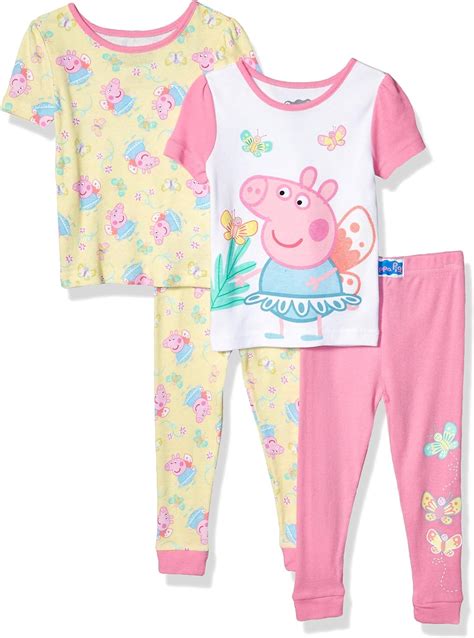 Amazon.com: Peppa Pig Girls' 4 Piece Cotton Set: Clothing