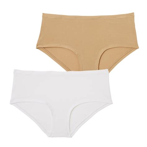 Lot De 2 Boxers Femme Easy Seconde Peau Blanc SECONDE PEAU En Coton 3