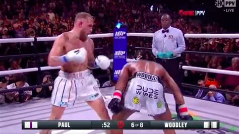 Watch Jake Pauls Brutal One Punch Knockout Of Tyron Woodley Maxim