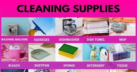 Cleaning Supplies The Glossary Of 40 Cleaning Tools With Interesting