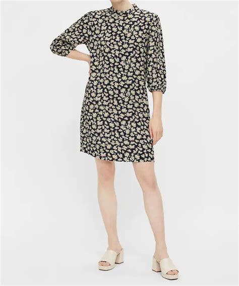 Rochie Object Cu Nasturi Floral Print La 51 54 Lei Ng166020