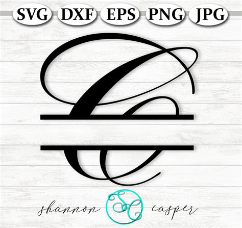 Split Letter Svg Letter C Svg Split Monogram Svg Split Frame Porn Sex