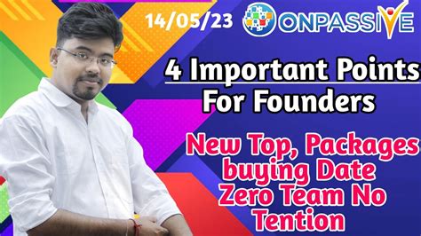 Onpassive Important Points For Founders Only Onpassive New Update