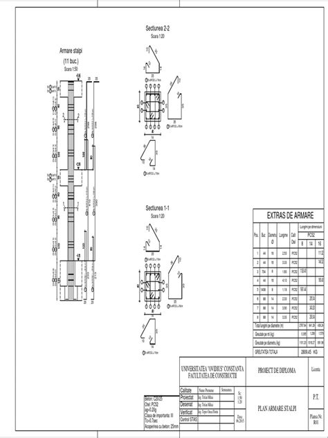 Pdf R 01 Plan Armare Stalpi Dokumentips