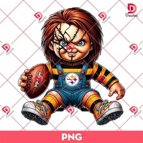 Pittsburgh Steelers NFL Chucky Player PNG Horror Character Football