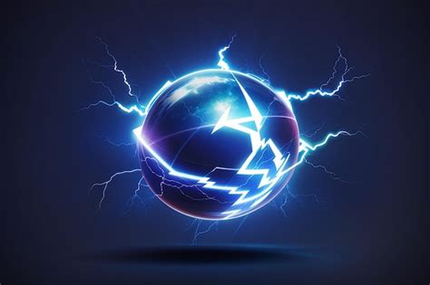 Premium Ai Image Electric Lightning Ball Background