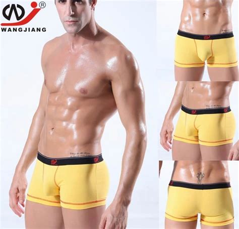 Wangjiang Mens Low Rise Boxers Briefs Cotton Spandex Underwear 3005 PJ