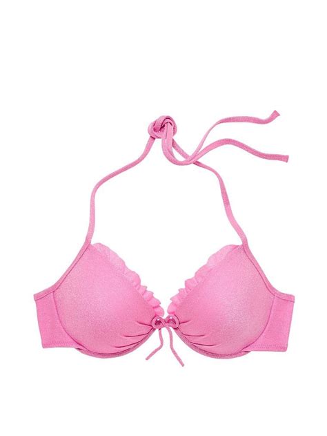 Malibu Shimmer Fabulous Push Up Üst Pembe Işıltılı Vs26295006