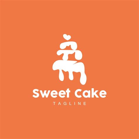 Sweet Cake Logo Design Birthday Bread Vector Simple Design Bakery