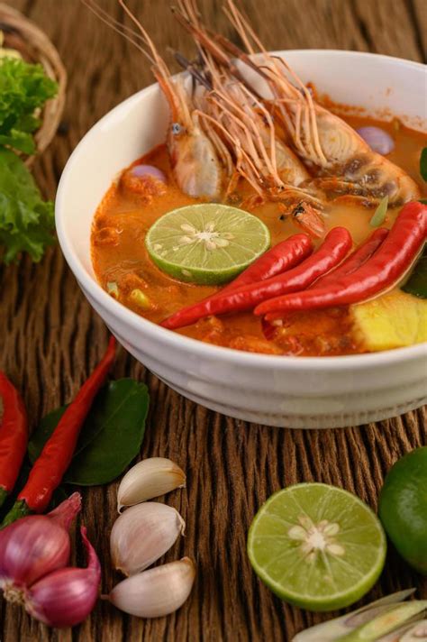 Hot And Spicy Tom Yum Kung Thai Soup Stock Photo At Vecteezy
