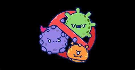 Cute Virus Cartoon Virus Pin Teepublic