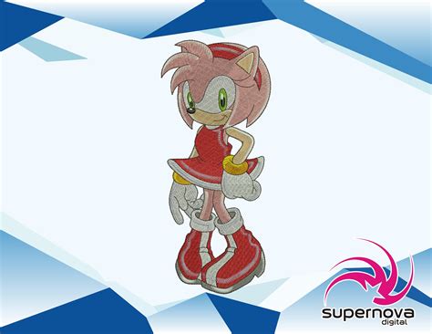 Amy Rose Sonic Sega Embroidery Design Machine Automatic Etsy Ireland