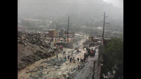 Huaico en Chosica Deslizamiento de piedra y lodo dejó estas imágenes