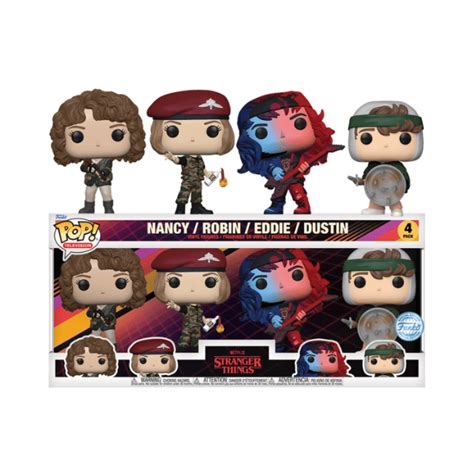 Funko Pop Movies Stranger Things Nancy Robin Eddie Dustin 4