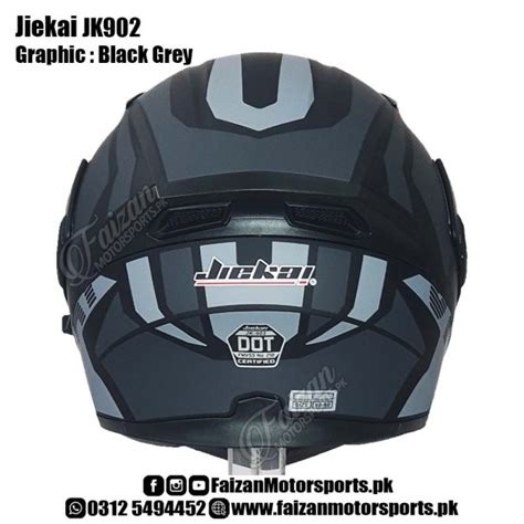 Jiekai JK902 - Matt Black Grey - DOT Certified - Flip Up - Dual Visor ...