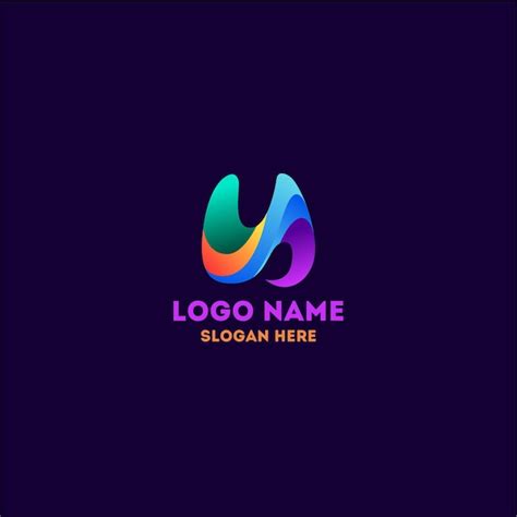 Plantilla De Logotipo De Color Degradado 07 Vector Premium