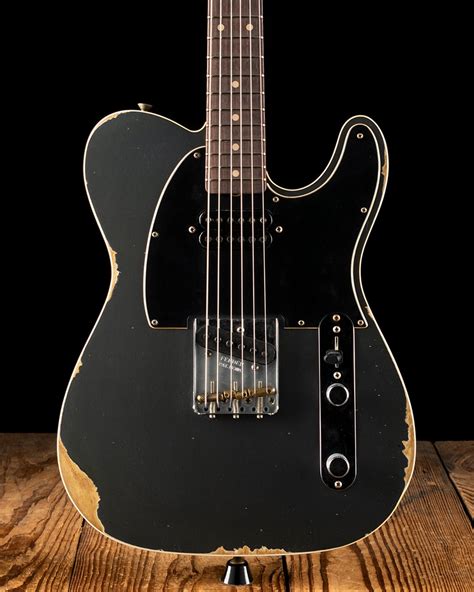 Fender Custom Shop Hs Relic Tele Aged Charcoal Frost Metallic