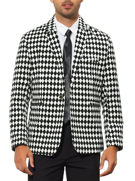 Lars Amadeus Men S Checked Blazer Slim Fit Casual Lightweight Plaid