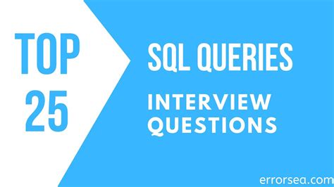 Sql Queries Interview Questions And Answers Youtube