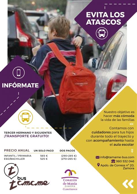 Transporte escolar Seguro cómodo y descongestiona el tráfico