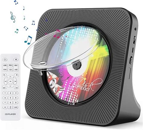 ODTWARZACZ CD PRZENOŚNY Gueray Bluetooth USB HiFi Z EKRANEM LED CZARNY