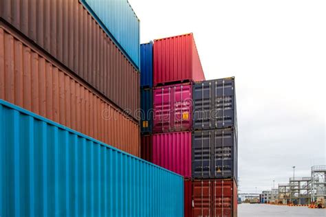 Cargo Containers. Cargo Container Yard Stock Photo - Image of commerce, business: 261368882