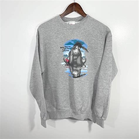 Vintage S Disney Eeyore Crewneck Sweatshirt Adult Depop