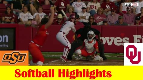 4 Oklahoma State Vs 2 Oklahoma Softball Game 1 Highlights May 3 2024