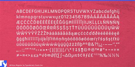 Milibus Typodermic Fonts