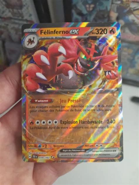 CARTE POKÉMON FELINFERNO Ex Full Art 034 162 Ev5 Secrète Force